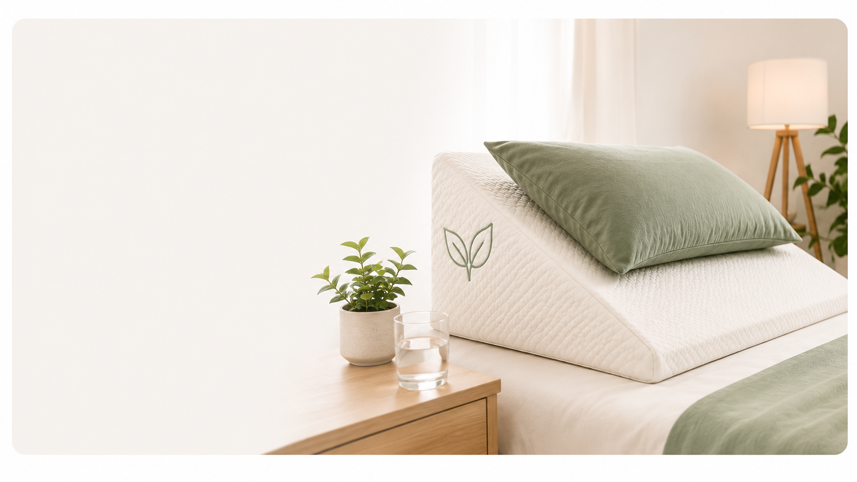 Almohada en cuña para elevar la cabecera y reducir el reflujo gastroesofágico nocturno