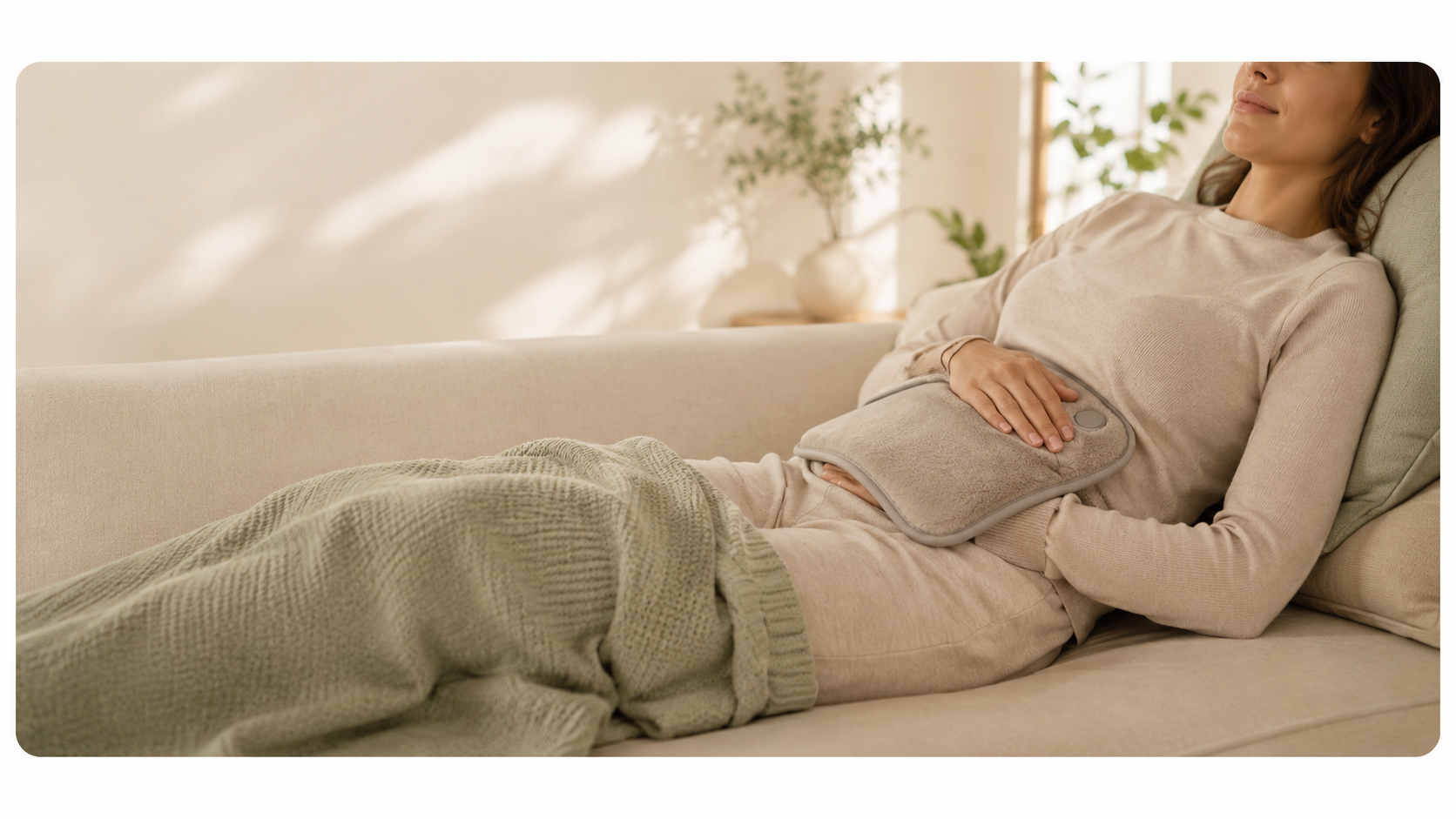 Almohadilla térmica abdominal para aliviar el dolor, los cólicos y la hinchazón digestiva